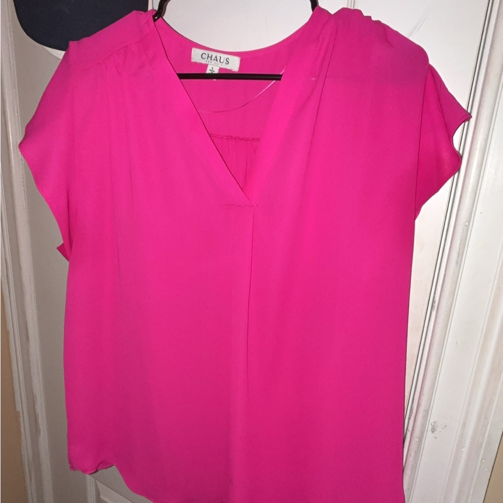 CHAS New York Hot Pink Blouse – Size L